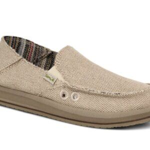 Sanuk Donna Hemp 2 Tone Slip On Loafers Shoes - Women's Size 9 Hemp Cotton